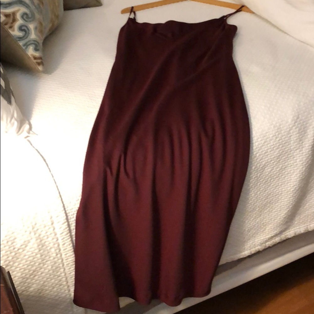 Maroon banana republic dress
